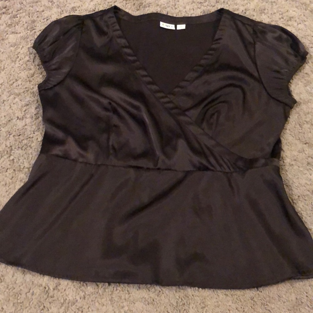 Brown satin top. Cato size XL